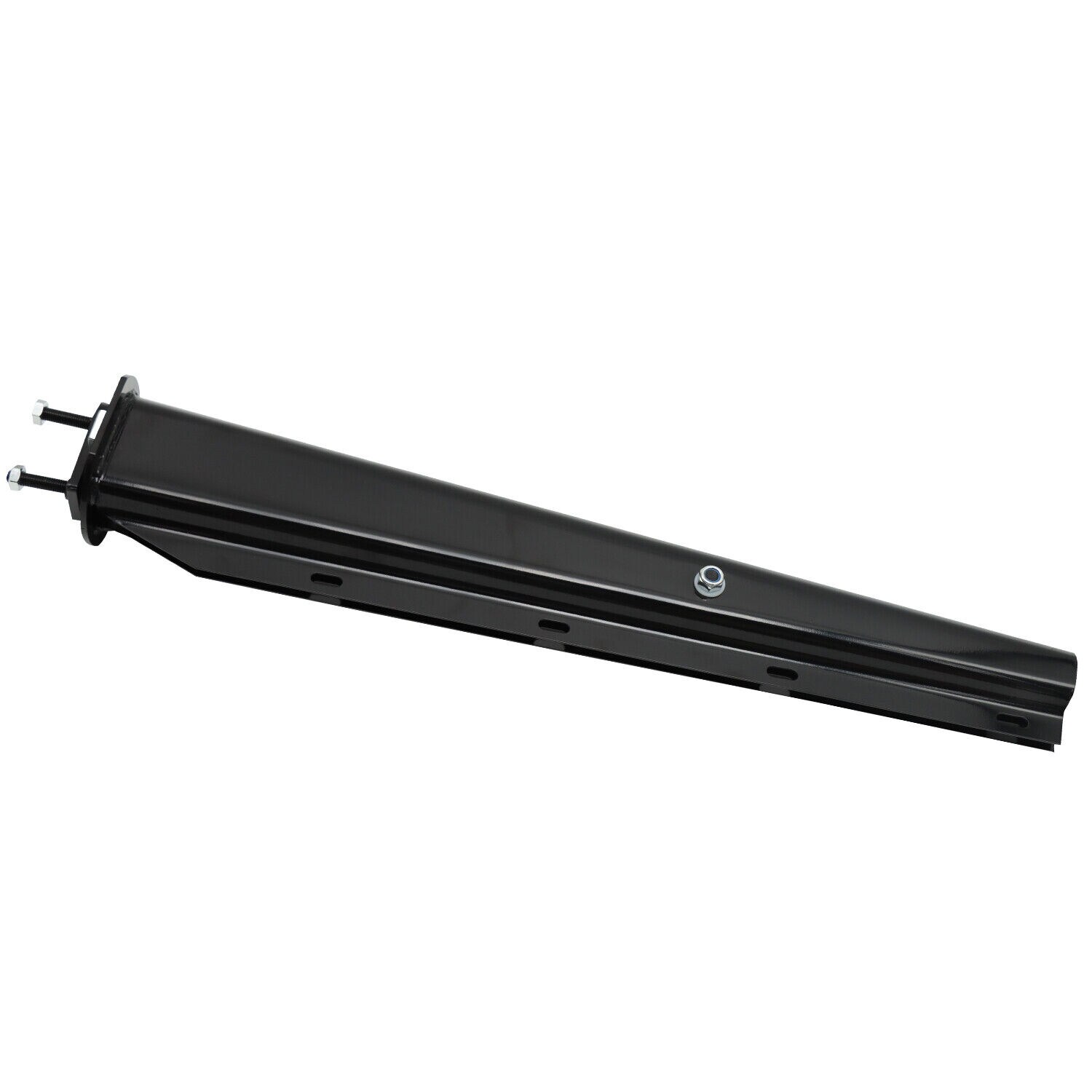 Black Straight Spring Loaded Mud Flap Hanger For Semi Trucks, 2.5" Bolt Spacing, 30" Length With Reflective Strip Sticker, Right & Left Side, 2PCS_voghion.com